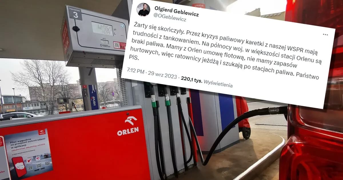 Czemu nie ma paliwa na Orlenie? Oto powody i co dalej z dostawami